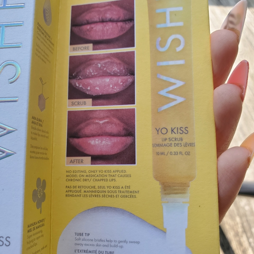 Wishful by Huda Beauty Yo Kiss 💋 Smoothing Lip Scrub NEW - Picture 4 of 8